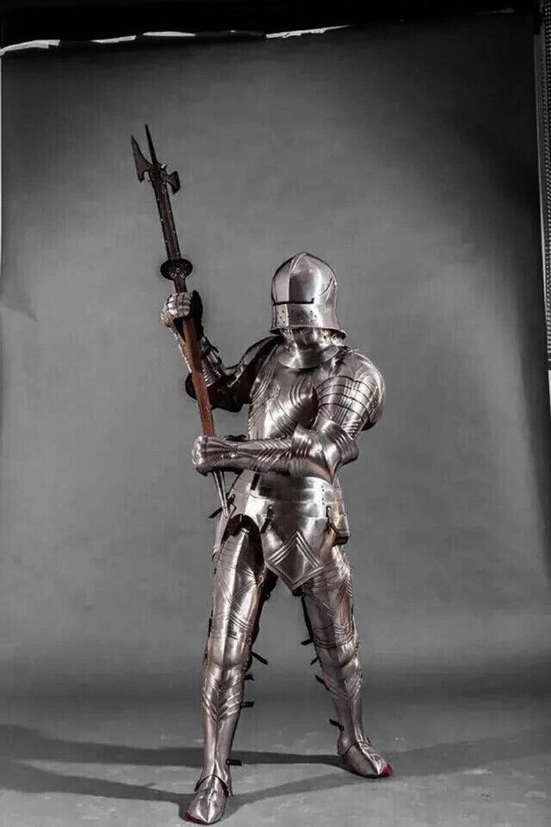 Medieval Gothic Knight Suit Of Armor Crusader Combat Wearable Full Body Armor-Best Gift