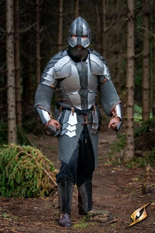 Dark Dreki Steel Knight Armor Suit Full Body Armor With Cuirass,Pauldrons,Bracer