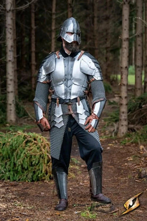Dark Dreki Steel Knight Armor Suit Full Body Armor With Cuirass,Pauldrons,Bracer